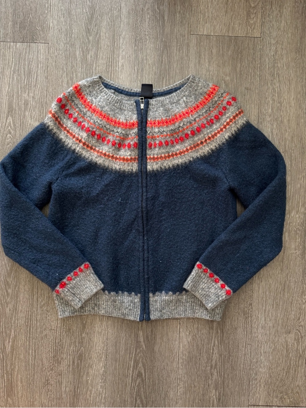 GAP Fairisle Wool Zip Sweater